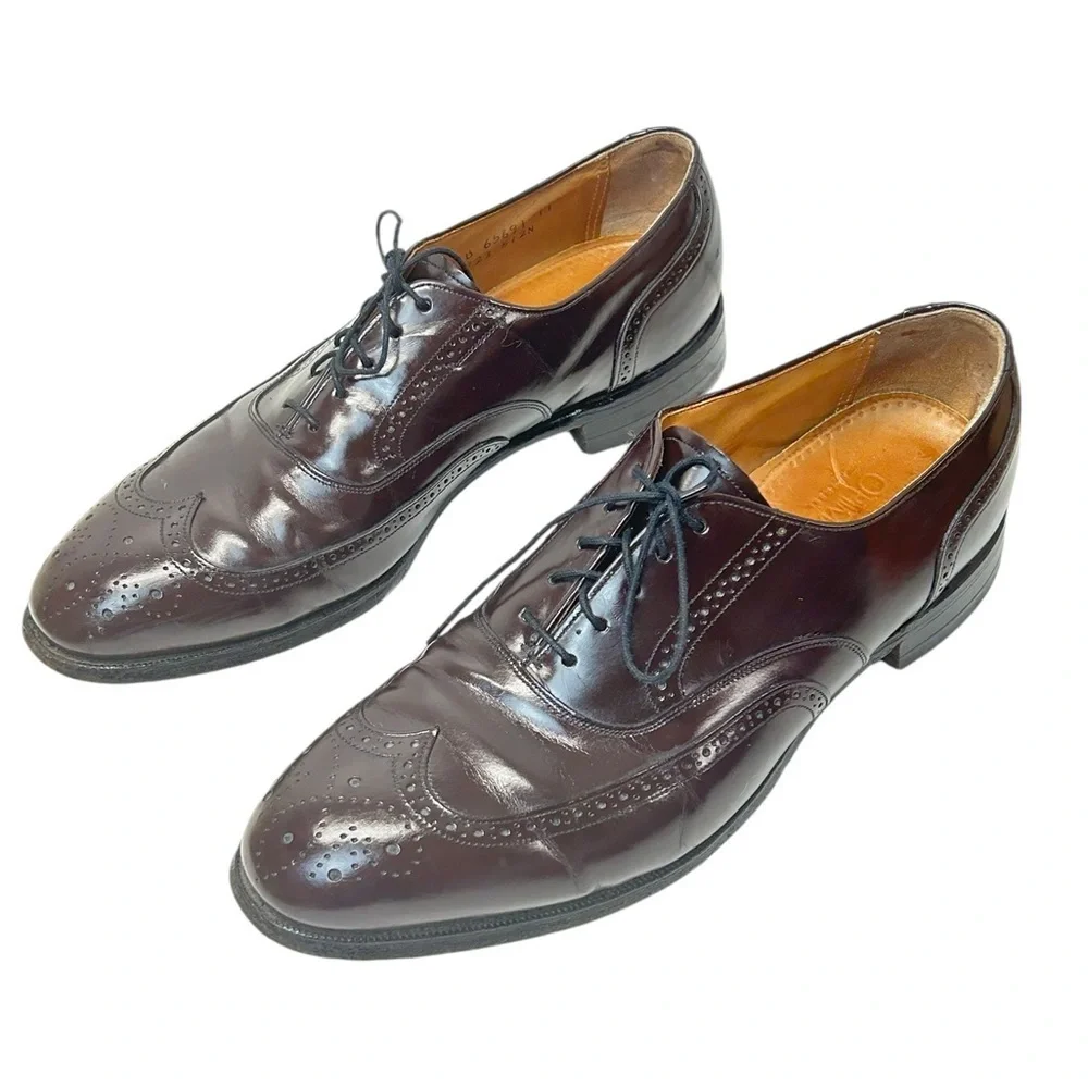 Johnston & Murphy Brown Wingtip Oxford Dress Shoes Size 9.5